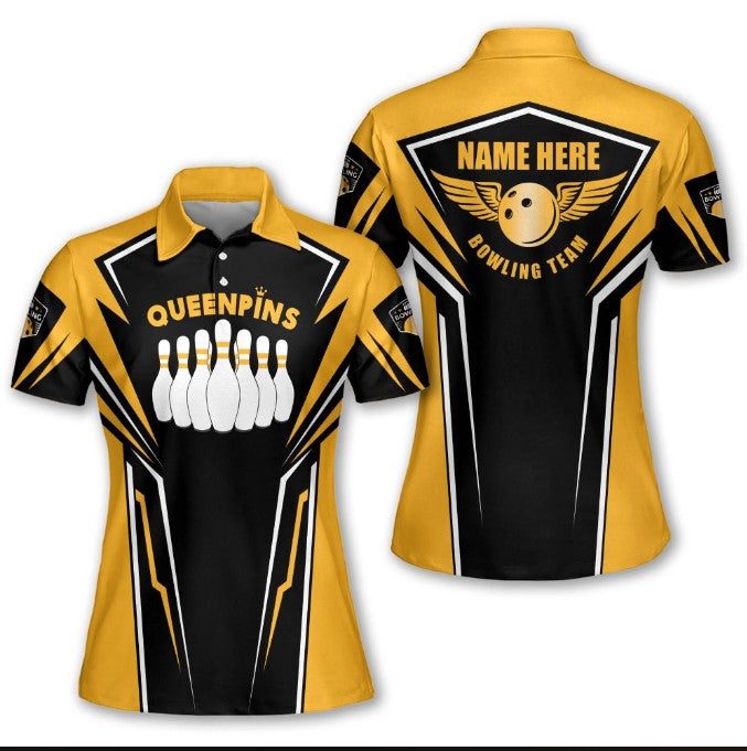 Customized Women’s Bowling League Shirts with 3D Team Design – PW-016