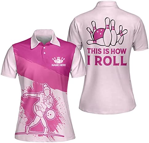 Customized Women’s Bowling Shirts: Short Sleeve Polo Shirts for Girls with a Personal Touch – PW-022